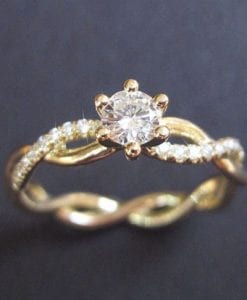 Diamond Infinity Love Engagement Ring, Infinity Engagement Ring