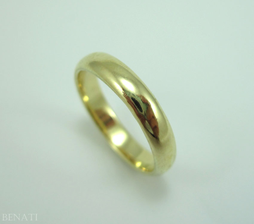 Gold Wedding Band, Simple Wedding Ring